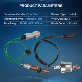 O2 Oxygen Sensor Upstream and Downstream for Toyota Camry LE SE XLE XSE 2018-2020, Avalon Limited XLE XSE 2019-2021, for Lexus ES300h 2019-2020 2.5L, O2 Sensor Replace 234-9304 234-9307 2Pcs