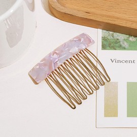 6Pcs Acetate Exquisite Hair Side Combs Small Seven-tooth Hair Decorative Bangs Comb Pin Headpiece Hair Jewellery Fashion Styling Accessories for Women