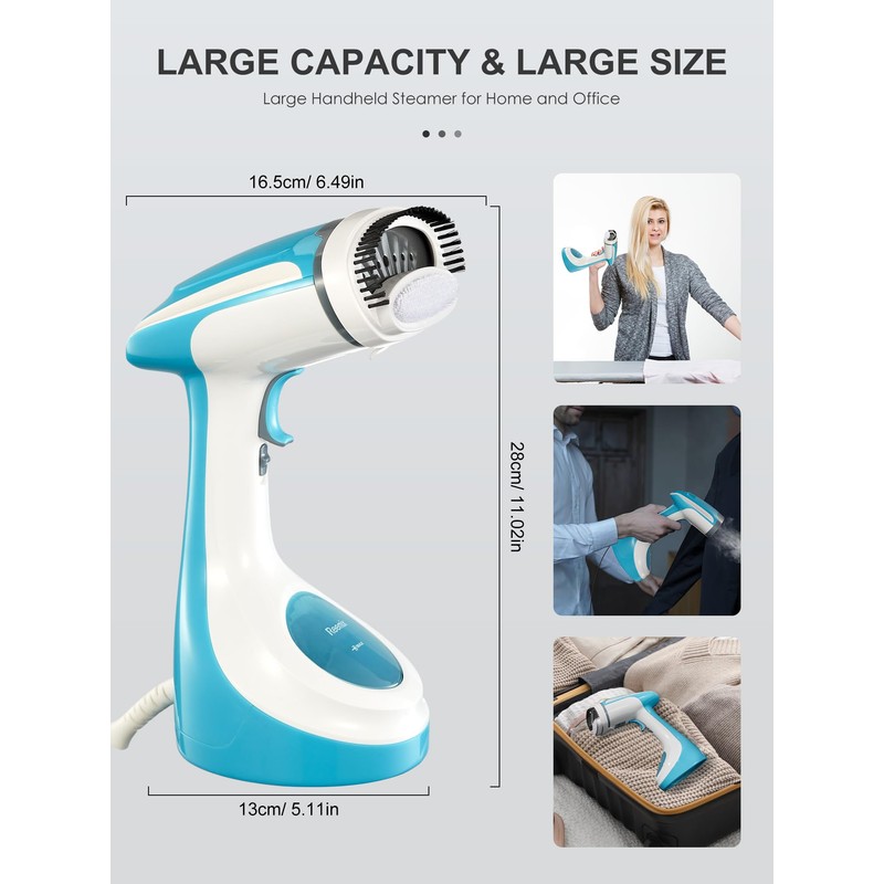 Reemix Steamer for Clothes, Folding Handheld Design Garment Wrinkles Remover,