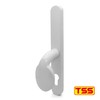 TSS White UPVC Door Handle Pair Set with Lever and