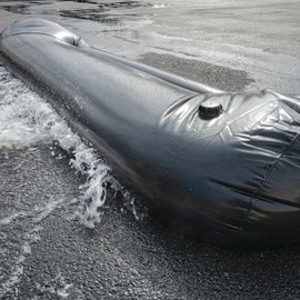 PIG Home Solutions Reusable Water-Filled Barrier – Drive-Over Flood Control Barrier – 23.5” W x 5’ L – PM50787