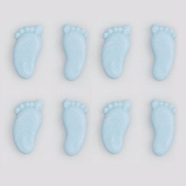 Culpitt Blue Sugar Baby Feet Edible Toppers x 12