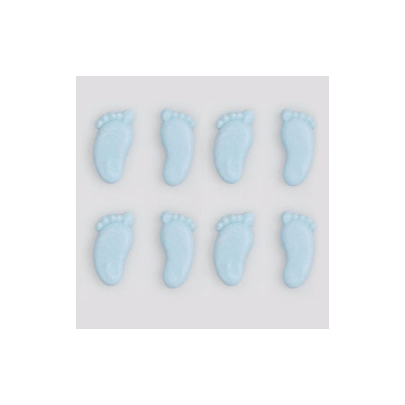 Culpitt Blue Sugar Baby Feet Edible Toppers x 12