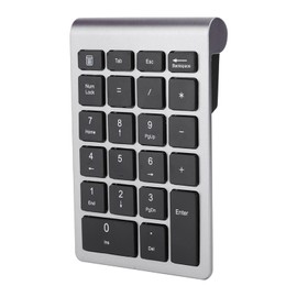 22 Keys Wireless Numeric Keypad USB Plug Play Scissor Foot Keycap Ergonomic Design (Iron Grey)