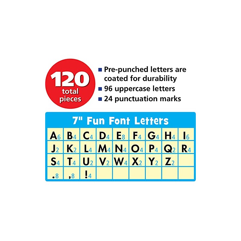 Teacher Created Resources Wonderfully Wild 7" Fun Font Letters