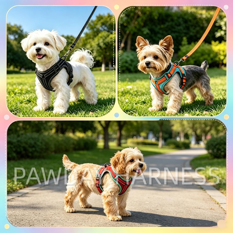 PAWDAY No-Pull Dog Harness with Dog Leash Breathable Mesh Adjustable