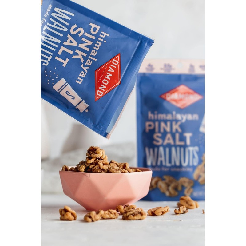 Diamond of California Himalayan Pink Salt Walnut Snack Nuts, 4
