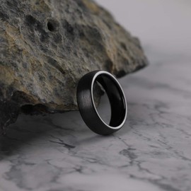 6mm Black Ceramic Rings for Men Women Comfort Fit Engagement Wedding Band Size 4-13
