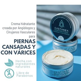 CASTANEA Crema Hidratante Piernas Cansadas Várices con Castaño Indias Árnica Manteca de Karité Romero 200 g