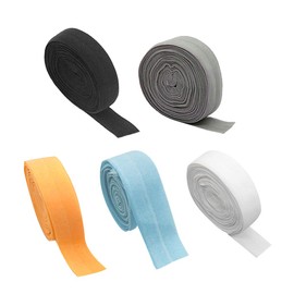 F Fityle 5 x Bias Binding Elastic 10 m, Elastic Band Folding Tape, 10 m Elastic Band Cord, Elastic for Sewing for Handmade, Household, DIY, Craft, Clothing, Sewing Braided Rope