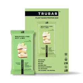 TRUBAR TRUBAR Vegan Protein Bar, Whipped for Key Lime, Gluten Free, Plant Based, High Fiber, Dairy Free, Low Fat, Non GMO, No Sugar Alcohols, 12G Lean Protein, 13G Fiber, Healthy Snack Bars, 12 CT