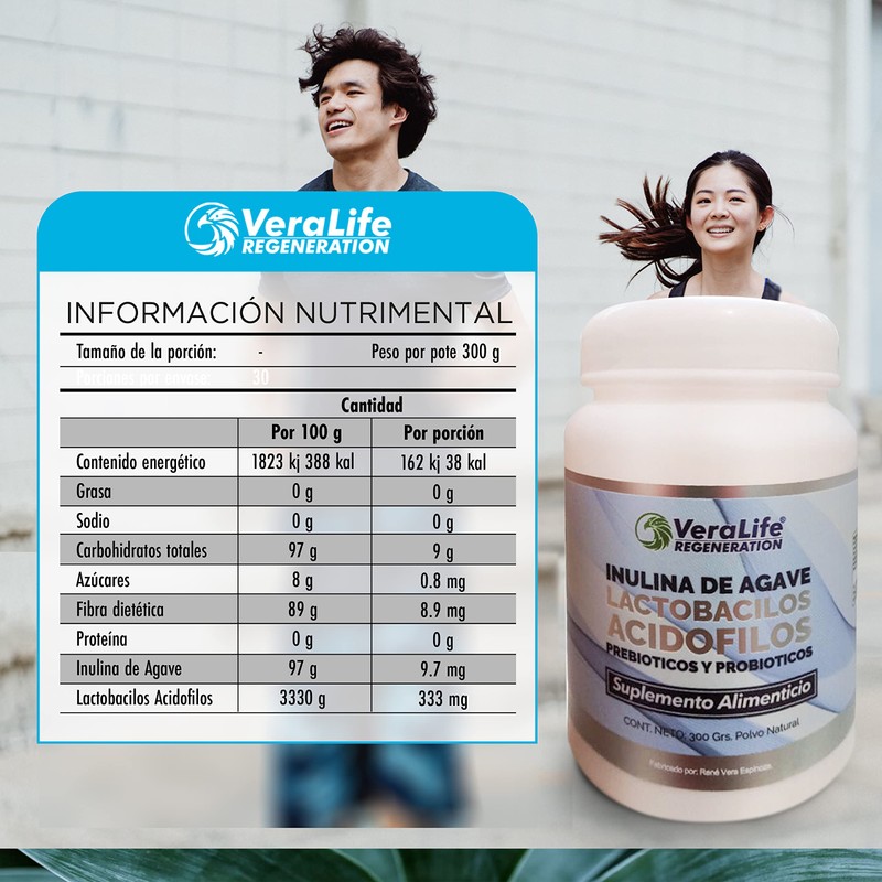VeraLife | Suplemento Alimenticio – Inulina de Agave en Polvo