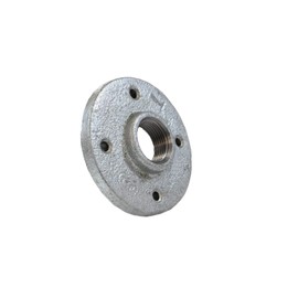 Galvanized Malleable Iron Pipe Floor Flanges Fittings with Four Holes Threaded FNPT 3/4 in. Pack of 10