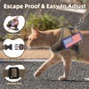 PUPTECK Tactical Cat Harness and Leash Set Escape Proof, Adjustable