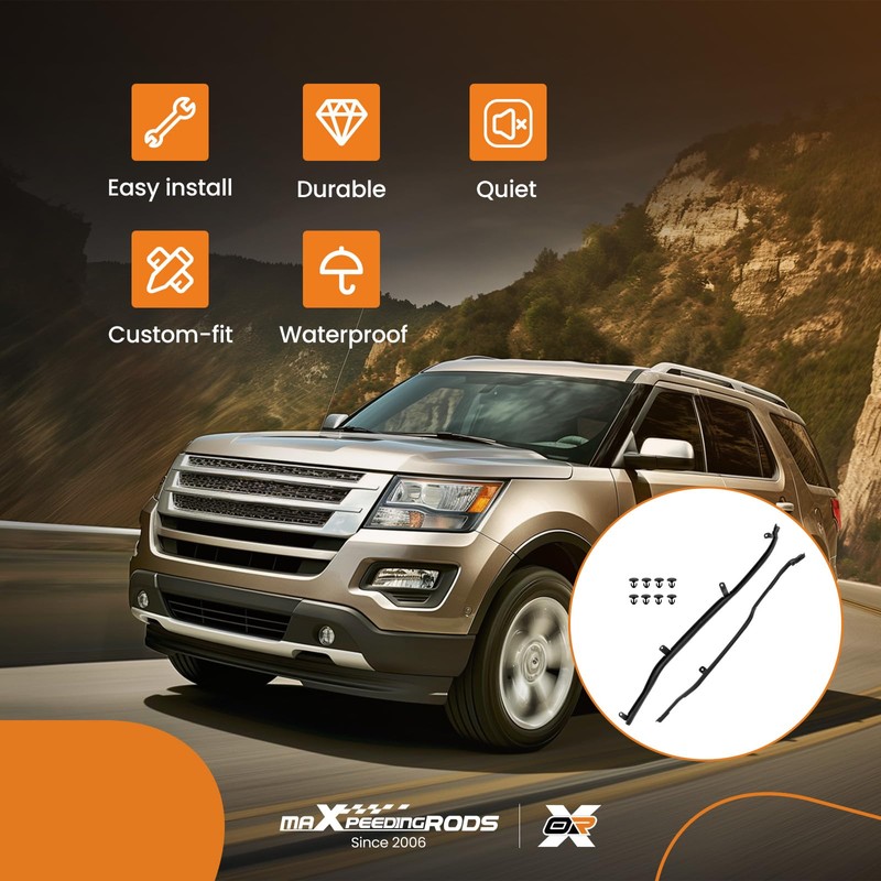 maXpeedingrods 2pcs Rear Door Weatherstrip Seal Left & Right for