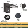 Lustrlach Solar Lights Motion Sensor Outdoor Wall Sconce Waterproof LED