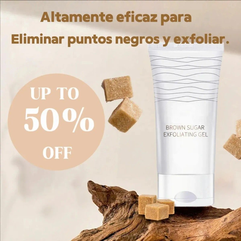 El Gel Exfoliante De Azúcar Moreno Es Suave Y No
