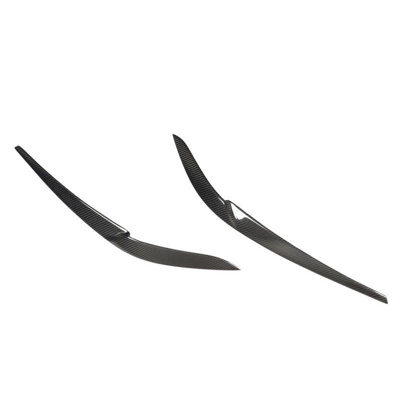 1Pair Headlight Eyelid Trim Protective Stylish Carbon Fiber Headlight Eyebrow