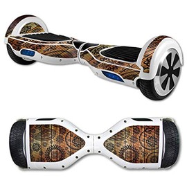 MightySkins Carbon Fiber Skin for Self Balancing Mini Scooter Hover Board - Wooden Floral | Protective, Durable Textured Carbon Fiber Finish | Easy to Apply | Made in The USA