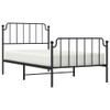 Casafoyer Metal Bed Frame with Headboard and FootboardBlack 39.4"x74.8" Twin