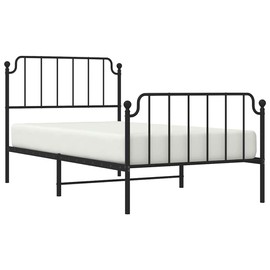 Casafoyer Metal Bed Frame with Headboard and FootboardBlack 39.4"x74.8" Twin