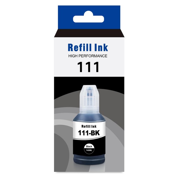 Yongairuink 111 Ink Bottle Replacement for EPS C13T03M140 Black Ink