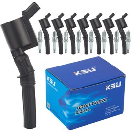 KSU Ignition Coil DG508 & Spark Plug SP493 SP479 compatible with Ford 4.6L 5.4L V8 CROWN VICTORIA EXPEDITION F-150 F-250 MUSTANG LINCOLN MERCURY EXPLORER (Set of 8) 3W7Z12029AA 1L2U12029AA