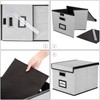 Huolewa Upgraded Portable File Organizer Box with Lid, Collapsible Linen