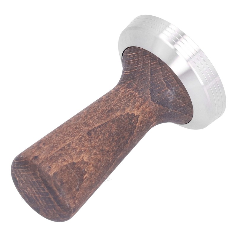 58mm Tamper Tool Black Walnut 304 Stainless Steel Portable Coffee