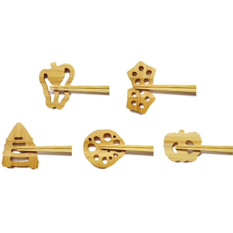 【寄せ竹細工】竹の箸置き 『野菜(5種) 箱入り』