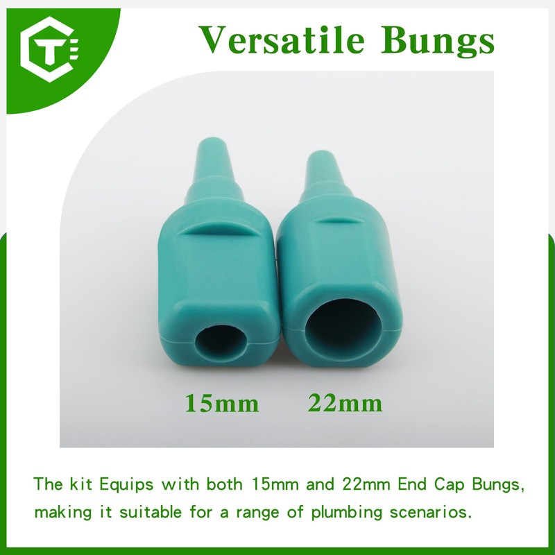 Plumbing and Heating Bungs, Includes 2 Internal Bungs and 2