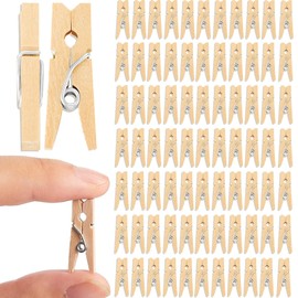 200Pcs Mini Wooden Clothes Pegs for DIY Home Arts Crafts Decoration