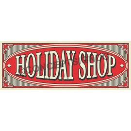 Concept Signs & Graphics 3'x8' HOLIDAY SHOP BANNER Signs LARGE Merry Christmas Seasonal Sales Santa Gifts