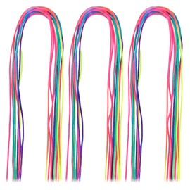 EIHI Pack of 30 Hair Strands for Braiding, Various Gradient Colours, Hair Rope Band, Rainbow Braid, Hair Scrunchie, DIY Ponytail Braids, Hair Styling Accessories for Women and Girls