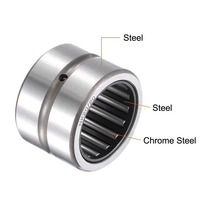 sourcing map NK20/20 Needle Roller Bearings 20mm x 28mm x