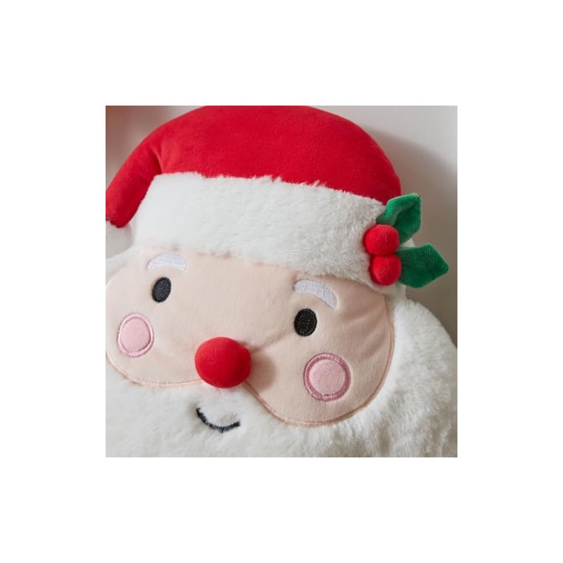 Catherine Lansfield Christmas Santa 3D Shaped Cushion White