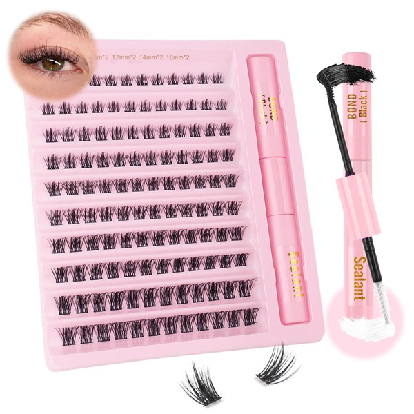 Sixstarhair Cluster Lashes Kit 120 Pcs Lashes Individual Cluster with