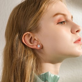 CUPENDA Hedgehog Earrings 925 Sterling Silver Hedgehog Stud Earrings Animal Jewellery for Women Hedgehog Lovers