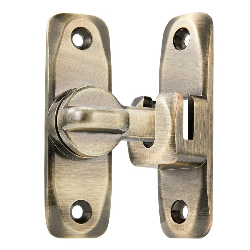 INIRET Barn Door Latches,Bronze 90/180 Degree Gate Lock,Zinc Alloy Right