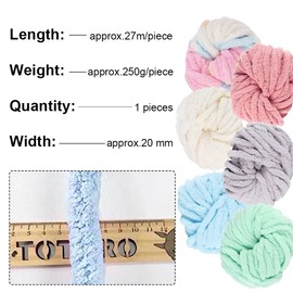 Thick Wool Thread Yarn, Light Blue, Bulky Arm Knitting, Chunky Knit Wool Yarn for Crochet, Blanket, Pet Nest, Blanket, Decorative Cushion