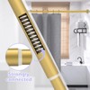 Spring Tension Shower Curtain Rod,18-49",Heavy Duty,No Drill,Gold