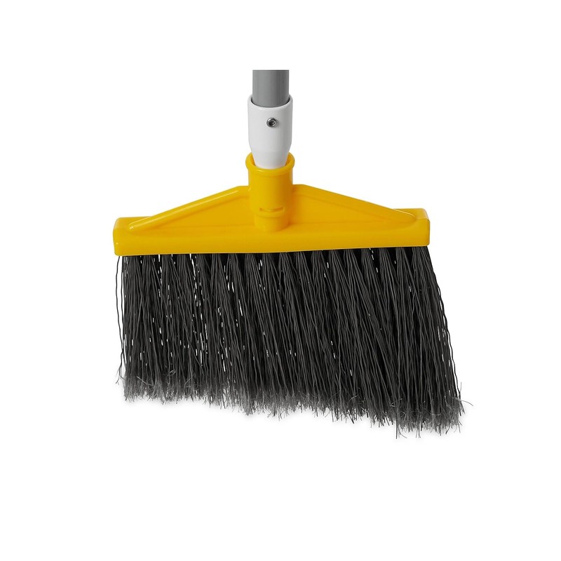 Rubbermaid 6385GRA Angled Broom, Gray Poly Bristles, 48-7/8-Inch Aluminum Handle