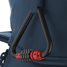 Combination Locks, Heavy Duty Carabiner Clips, 4-Digit Password D-Shaped Combo Lock for Looped Bike Security Cable Lock, Helmet Lock, Suitcase Luggage, Travel Baggage Backpack (1, Red)