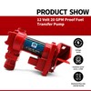 Nakkaa 12 Volt 20 GPM Explosion Proof Fuel Transfer Pump