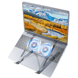 Naclud Aluminum Laptop Stand Compatible with More 10-15.6" Laptops, Silver