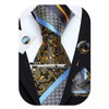 AXLON Gold Striped Ties For Men – Tie Set With