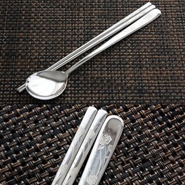 Table Art White Rose Cutlery Set of 5 / 테이블아트 화이트로즈 수저세트 5벌