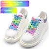 YJRVFINE Gradient Flat Shoe Laces: Thick Rainbow Colorful Sneakers Shoelaces