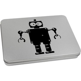 Azeeda 220mm 'Robot' Metal Hinged Tin/Storage Box (TT00119128)
