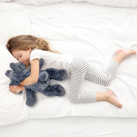 YOUBLEK - Peluche con peso de elefante gris de 16 pulgadas, 2 libras, juguete sensorial de felpa cómodo, juguete de peluche Kawaii, regalos para niños y adultos (elefante, 16 pulgadas, 2 libras)